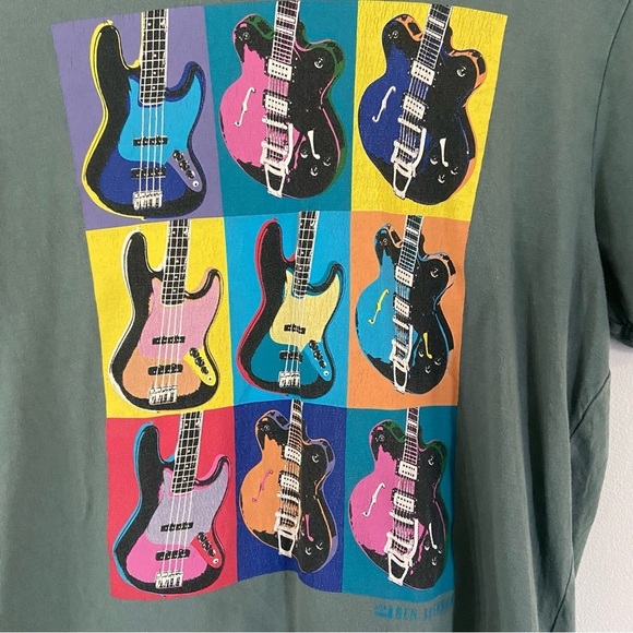 Ben Sherman Warhol Guitars Tee Shirt Size Small - Picture 3 of 6